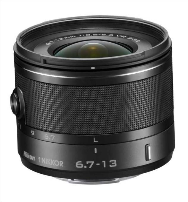 1 ултраширокоъгълен обектив NIKKOR VR 6,7-13 мм - черно