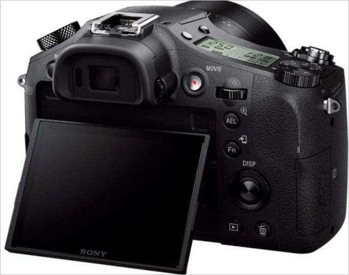 Sony Cyber-Shot DSC-RX10: Изглед със сгънат LCD екран